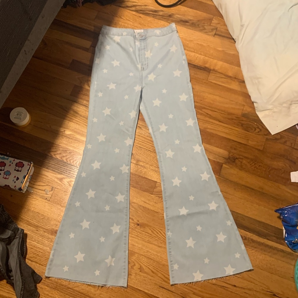 star bell bottom jeans